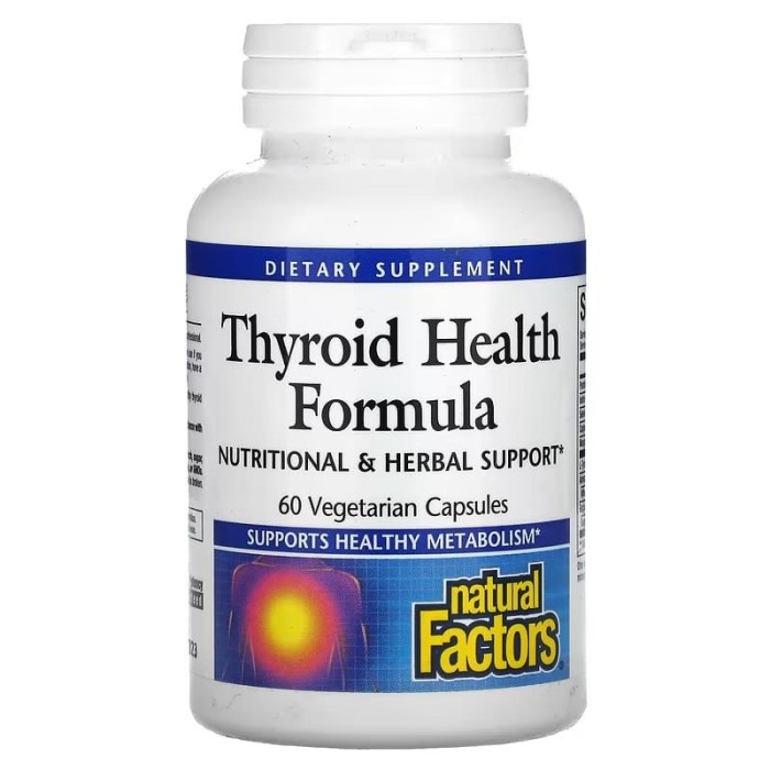Natural Factors Thyroid Health Formula 60 капсул, комплекс речовин, що підтримують щитовидну залозу