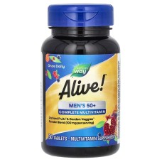 Nature's Way Alive! Men's 50+ Complete Multivitamin 50 таблеток, мультивітаміни для чоловіків від 50 років