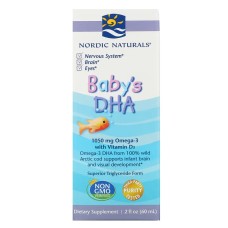 Nordic Naturals Baby's DHA with Vitamin D3 60 мл, омега-3 з вітаміном D3 для дітей, виготовлена із повністю дикої арктичної тріски