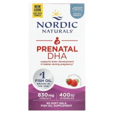 Nordic Naturals Prenatal DHA 90 softgels Полуниця