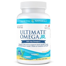 Nordic Naturals Ultimate Omega Junior 680 mg 90 м'яких капсул, омега-3 для дітей віком 6–12 років, зі смаком полуниці