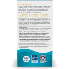 Nordic Naturals Ultimate Omega 1280 mg 60 м'яких капсул із риб’ячого желатину, омега-3 зі смаком лимона