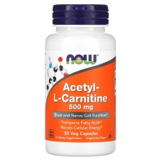 Now Foods Acetyl L-Carnitine 500 mg 50 caps