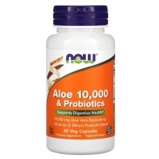 Now Foods Aloe 10,000 & Probiotics 60 caps