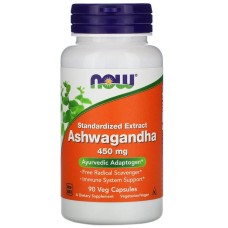 Now Foods Ashwagandha 450 mg 90 капсул, екстракт ашваганди