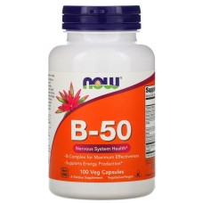 Now Foods B-50 100 капсул, комплекс вітамінів групи B