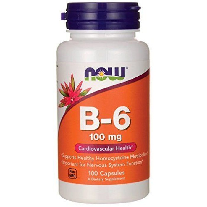 Now Foods B-6 100 mg 100 капсул, вітамін В6