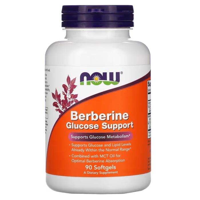 Now Foods Berberine Glucose Support 90 капсул, берберин (гідрохлорид)