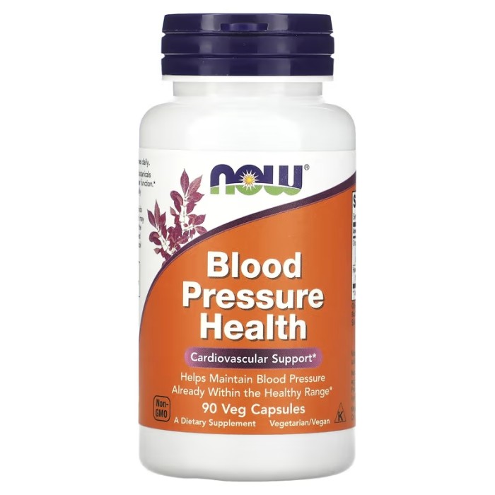Now Foods  Blood Pressure Health Cardiovascular Support 90 рослинних капсул, добавка для підтримки нормального артеріального тиску