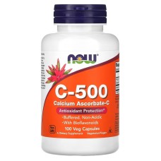 Now Foods C-500 Calcium Ascorbate 100 капсул, вітамін С