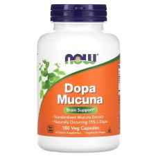 Now Foods Dopa Mucuna 180 капсул, екстракт мукуни