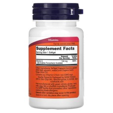 Now Foods E-200 134 mg 200 IU 100 м'яких капсул, вітамін E (d-альфа-токоферил ацетат)