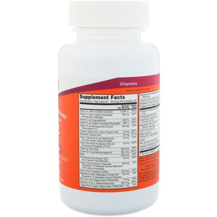 Now Foods Eve 120 капсул, вітаміни і мінерали для жінок, без заліза