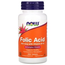 Now Foods Folic Acid 250 таблеток, фолієва кислота