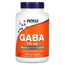 Now Foods Gaba 750 mg 200 caps