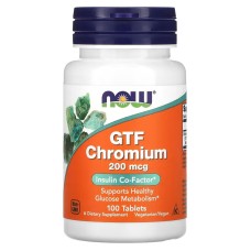 Now Foods GTF Chromium 200 mcg 100 tabs