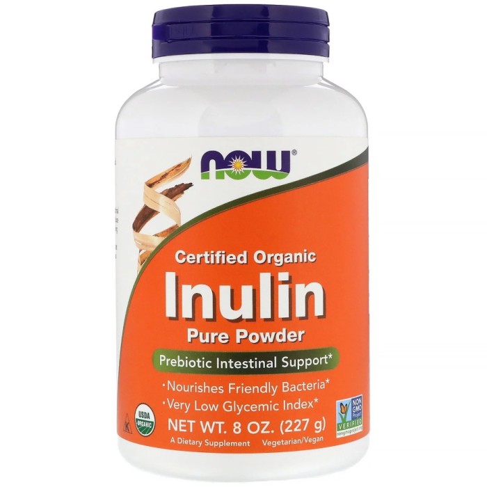 Now Foods Inulin 227 грам, органічна речовина з групи полісахаридів