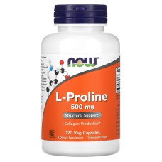 Now Foods L-Proline 500 mg 120 капсул, L-пролін