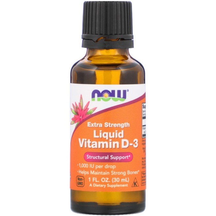 Now Foods Liquid Vitamin D-3 30 мл, рідкий вітамін D3