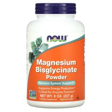 Now Foods Magnesium Bisglycinate Powder 227 грам, бісгліцинат магнію