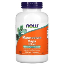 Now Foods Magnesium Caps 400 mg 180 капсул, магній