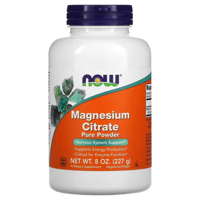 Now Foods Magnesium Citrate 227 грам, порошок цитрату магнію