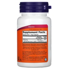 Now Foods MK-7 Vitamin K-2 100 mcg 60 капсул, вітамін K2 у вигляді менахінону-7