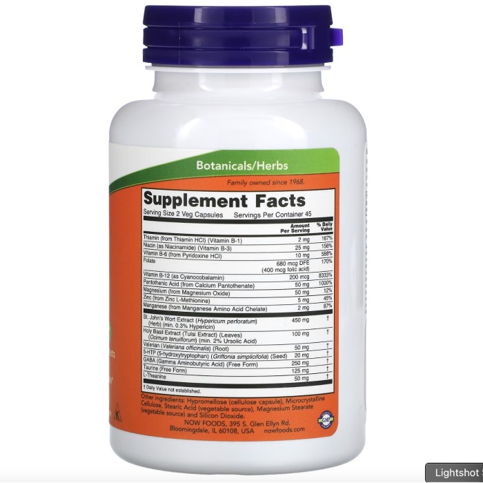 Now Foods Mood Support 90 капсул, вітаміни, мінерали та екстракти трав