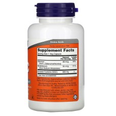 Now Foods NAC 600 mg 100 капсул, N-ацетилцистеїн (NAC) з селеном та молібденом
