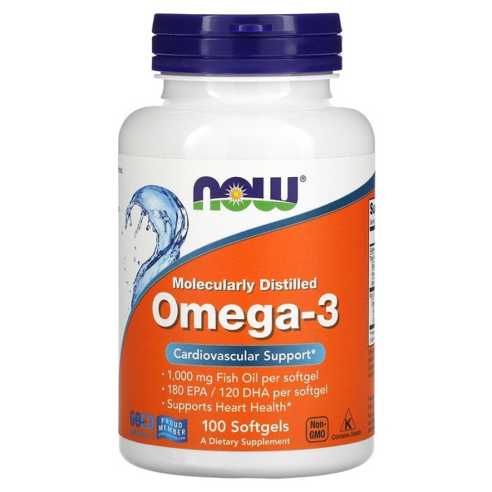 Now Foods Omega-3 100 капсул, риб'ячий жир