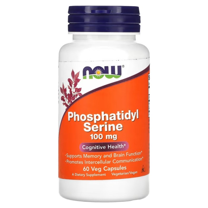 Now Foods Phosphatidyl Serine 100 mg 60 капсул, фосфатидилсерин