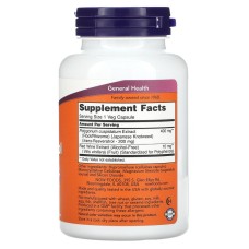 Now Foods Resveratrol 200 mg 120 капсул, ресвератрол 