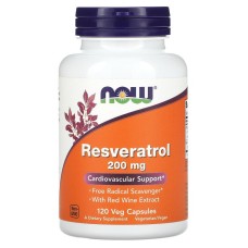 Now Foods Resveratrol 200 mg 120 caps