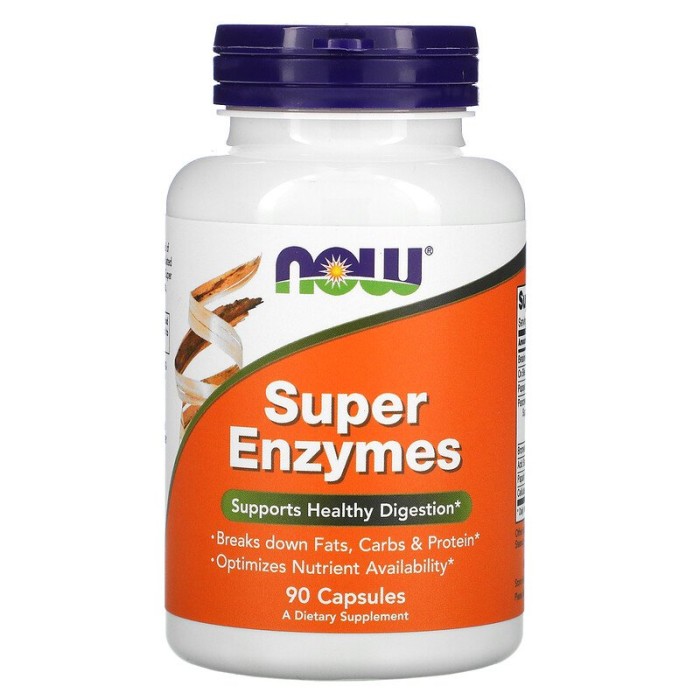 Now Foods Super Enzymes 90 капсул, комплекс ферментів