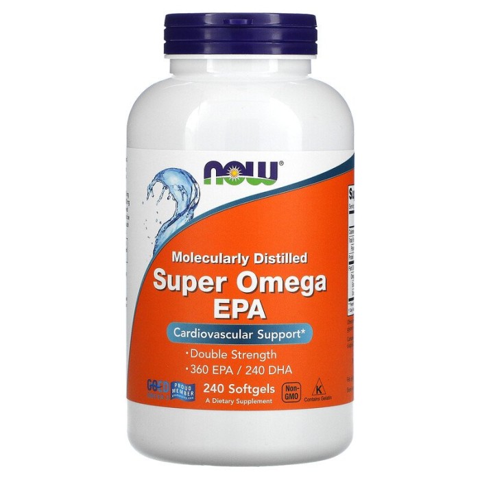 Now Foods Super Omega EPA 240 м'яких капсул, риб'ячий жир