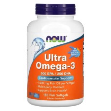 Now Foods Ultra Omega-3 500EPA/250DHA 180 fish softgels