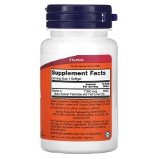 Now Foods Vitamin A 7500 mcg 25000 МО 100 м'яких капсул, вітамін А