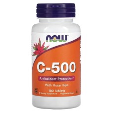 Now Foods Vitamin C-500 With Rose Hips 100 tabs
