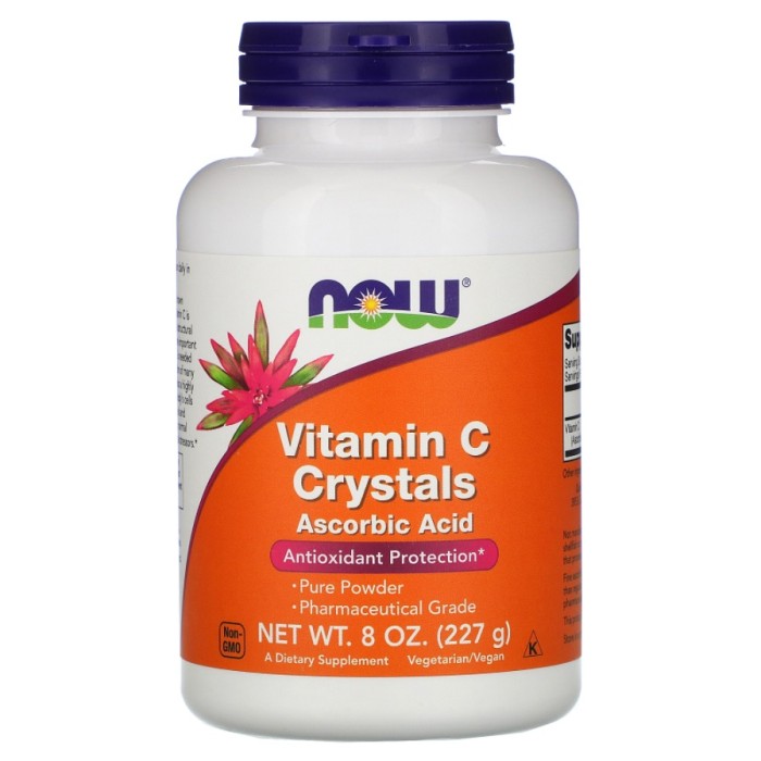 Now Foods Vitamin C Crystals 227 грам, аскорбінова кислота в порошку