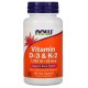 Now Foods Vitamin D3 & K2 120 caps