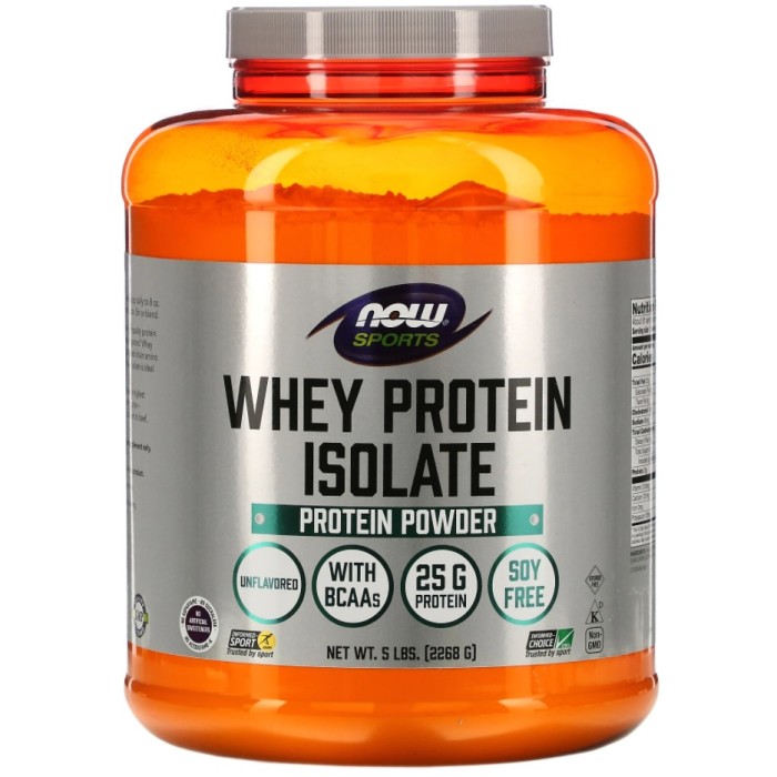 Now Foods Sports Whey Protein Isolate 2268 грам, ізолят сироваткового протеїну