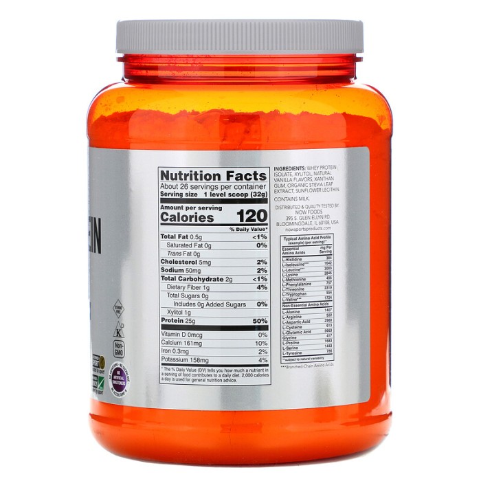Now Foods Sports Whey Protein Isolate 816 грам, ізолят сироваткового протеїну
