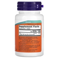 Now Foods Zinc 50 mg 100 таблеток, цинк