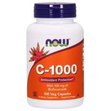 Now Foods C-1000 With 100 mg of Bioflavonoids 100 капсул, вітамін С, флавоноїди, антиоксидант.
