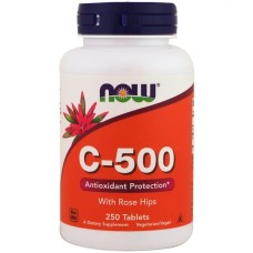 Now Foods Vitamin C-500 With Rose Hips 250 tabs