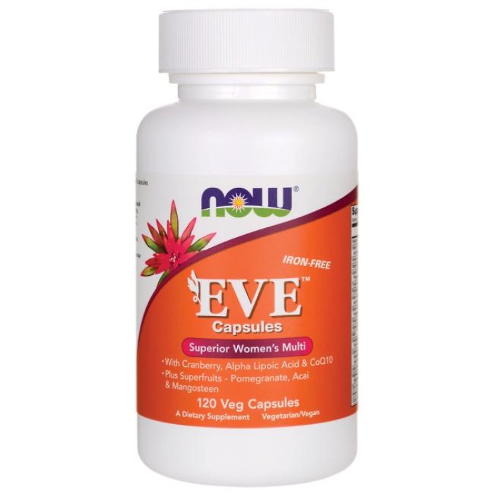 Now Foods Eve 120 капсул, вітаміни і мінерали для жінок, без заліза