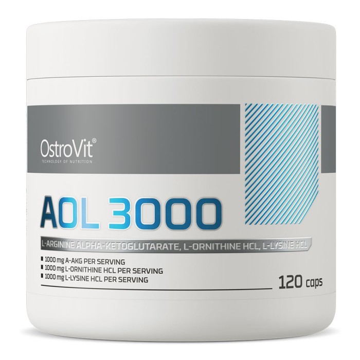 OstroVit AOL 3000 120 капсул, L-аргінін AAKG, L-орнітин та L-лізин