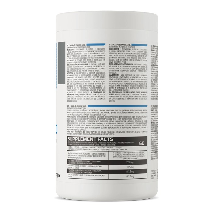 OstroVit BCAA + Glutamine 5500 mg 300 капсул, BCAA + глютамін