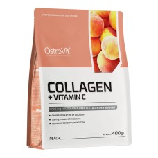 OstroVit Collagen + Vitamin C 400 грам, гідрозілований яловичий колаген + вітамін с
