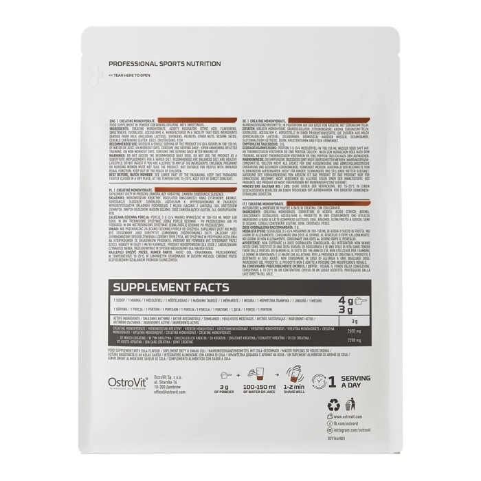 OstroVit Creatine Monohydrate 300 грам, креатин